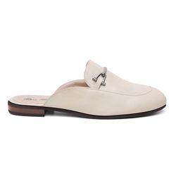 Mule Feminino Clássico em Couro cor Off White - 16... - Ateliê Mario Mello
