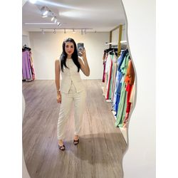Conjunto colete Off white - 68 - ATRAKCE