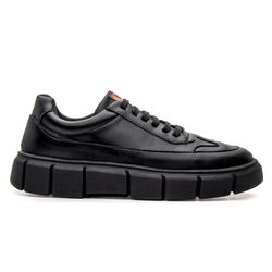 Tênis Sneaker Masculino Solado Alto - Preto/Preto ... - NOTORIAN'S SHOP
