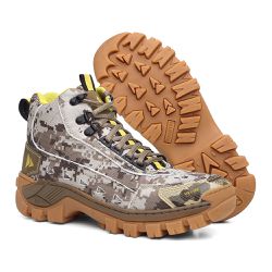 Bota Masculina Couro Legítimo Cano Médio - Camufla... - NOTORIAN'S SHOP