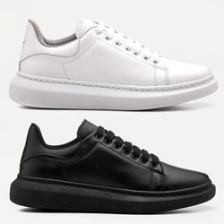 2 Pares de Tenis Masculino Casual Sola Alta Oversi... - Atria Shoes