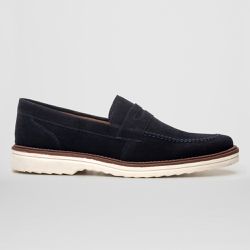 Mocassim Masculino Slip On Loafer Derby em Camurça... - Atria Shoes