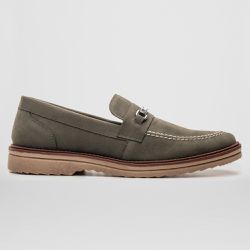 Mocassim Masculino Loafer Derby em Camurça - Oliva... - Atria Shoes