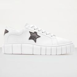 Tênis Feminino Casual com Detalhe em Estrela - Bra... - Atria Shoes