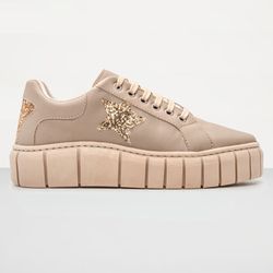 Tênis Feminino Casual com Detalhe em Estrela - Van... - Atria Shoes