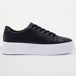 Tênis Feminino Plataforma Sola 4cm - Preto - JL 17... - Atria Shoes