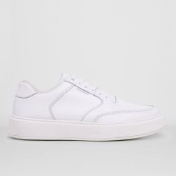Tenis Masculino Casual Branco Sola Reta - Branco -... - Atria Shoes