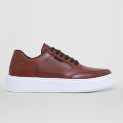 Tenis Masculino Casual Branco Sola Reta - Pinhão -... - Atria Shoes