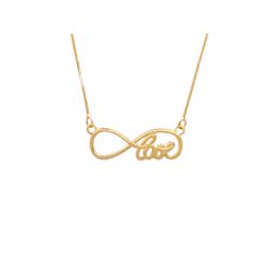 Corrente Feminina Veneziana em Ouro 18K - LOVE 45c... - Authentika