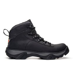 Bota Coturno Adventure Preta Em Couro Trilha 8000 ... - Aventura Shoes