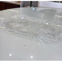 Bandeja de Cristal transparente oval - 765 - AVICENNA AROMAS