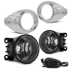 Kit Farol Milha Focus 2014 2015 Moldura Cromada Bo... - Avenida Acessorios