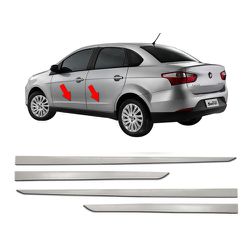 Kit Friso Lateral Grand Siena 2012 a 2019 Cromado ... - Avenida Acessorios