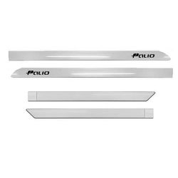 Kit Friso Lateral Novo Palio 2012 a 2019 Prata Bar... - Avenida Acessorios