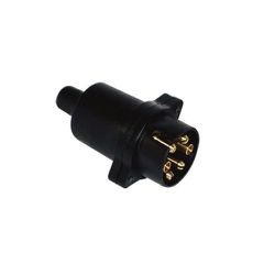 TOMADA P/ ENGATE (PLUG MACHO PLAST.) 7 POLOS PRETO - Avenida Acessorios