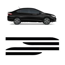Kit Friso Lateral City 2015 a 2020 Preto Cristal S... - Avenida Acessorios