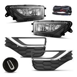 Kit Farol de Milha Amarok 2018 a 2020 Moldura Crom... - Avenida Acessorios