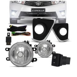 Kit Farol de Milha Corolla 2015 a 2017 Moldura Cro... - Avenida Acessorios