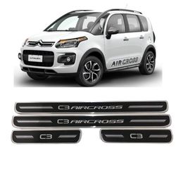 Soleira Porta Aircross Resinado Premium Preto URA - Avenida Acessorios
