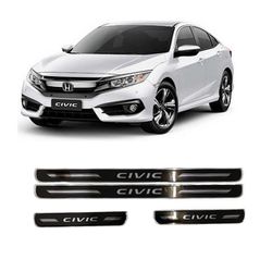 Soleira Porta Civic G10 Resinado Premium Preto URA - Avenida Acessorios