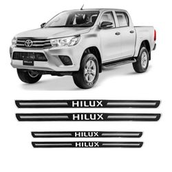 Soleira Porta Hilux Resinado Preto URA - Avenida Acessorios