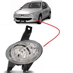Farol de Milha Auxiliar Peugeot 206 1998 a 2003 Es... - Avenida Acessorios