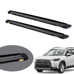 Estribo Corolla Cross 2021/ Slim Aluminio Preto CC - Avenida Acessorios