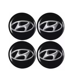 Emblema Calota Hyundai 48 mm Resina URA - Avenida Acessorios