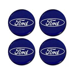 Emblema Calota Ford Azul 48 mm Resina URA - Avenida Acessorios