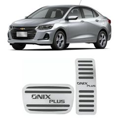 Pedaleira Onix Plus 2020/ Automático Aço Inox GPI - Avenida Acessorios