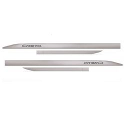 Kit Friso Lateral Creta Prata Metal Slim Flash - Avenida Acessorios