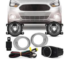 Kit Farol de Milha Ka 2015 a 2018 Moldura Cromado ... - Avenida Acessorios