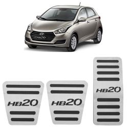 Pedaleira HB20 Manual (Todos) Aço Inox GPI - Avenida Acessorios