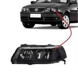 Farol Gol G3 2000 a 2005 Esquerdo Foco Duplo Masca... - Avenida Acessorios