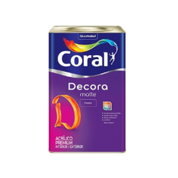 Decora Acrilico Premium Fosco 18L Branco Coral - 1... - AZEVEDO TINTAS E EQUIPAMENTOS