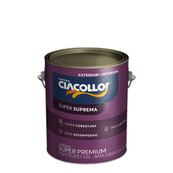 Tinta Super suprema Fosco 3,6 Litros Branco Ciacol... - AZEVEDO TINTAS E EQUIPAMENTOS