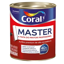 Tinta Acrilica Master Branco 0,900ml Coral - 2058 - AZEVEDO TINTAS E EQUIPAMENTOS