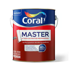 Tinta Acrilica Master Branco 3,6L Coral - 20580 - AZEVEDO TINTAS E EQUIPAMENTOS