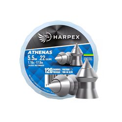 Chumbinho Harpex Athenas 5.5mm 120pcs - ATH55120 - Airsoft e Armas de Pressão Azsports 