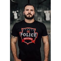 Camiseta Knife Skull Police - camiseta algodao - Airsoft e Armas de Pressão Azsports 