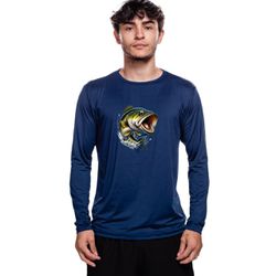 Camisa Manga Longa Masculina Dry Fit Bad Fish - Ro... - Bad Fish