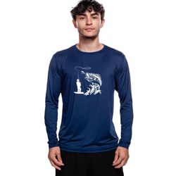Camisa Manga Longa Masculina Dry Fit Bad Fish - Pe... - Bad Fish