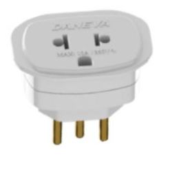 ADAPTADOR 2P+T / 2P+T UNIVERSAL 10A 250V BRANCO - BA Elétrica - Sua Loja de Materiais Elétricos em Manaus