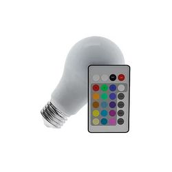 LÂMPADA LED BULBO 3,5W RGB COM CONTROLE REMOTO - BA Elétrica - Sua Loja de Materiais Elétricos em Manaus