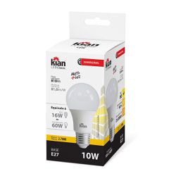 LÂMPADA LED BULBO 10W 2700K E27 BIVOLT DIMERIZAVEL - BA Elétrica - Sua Loja de Materiais Elétricos em Manaus