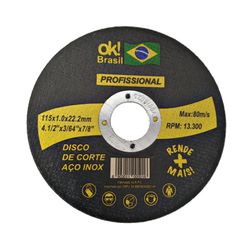 DISCO DE CORTE PROFISSIONAL INOX 4.1/2 - BA Elétrica - Sua Loja de Materiais Elétricos em Manaus