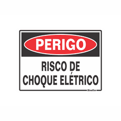 PLACA SINALIZAÇÃO PVC 15X20CM (PERIGO RISCO DE CHO... - BA Elétrica - Sua Loja de Materiais Elétricos em Manaus