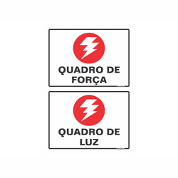 PLACA SINALIZAÇÃO PVC 15X20CM (QUADRO DE FORÇA/LUZ... - BA Elétrica - Sua Loja de Materiais Elétricos em Manaus