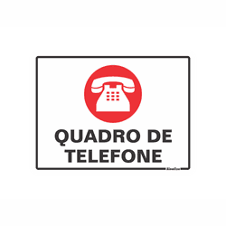 PLACA SINALIZAÇÃO PVC 15X20CM (QUADRO DE TELEFONE)... - BA Elétrica - Sua Loja de Materiais Elétricos em Manaus