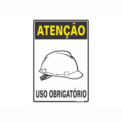 PLACA SINALIZAÇÃO PVC 20X30CM (ATENÇÃO USO OBRIGAT... - BA Elétrica - Sua Loja de Materiais Elétricos em Manaus